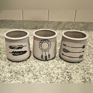 Hand-painted Jars - Set of 3